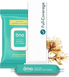 Ona Renewals Perineal Pad Panty Liners for Women, Postpar...