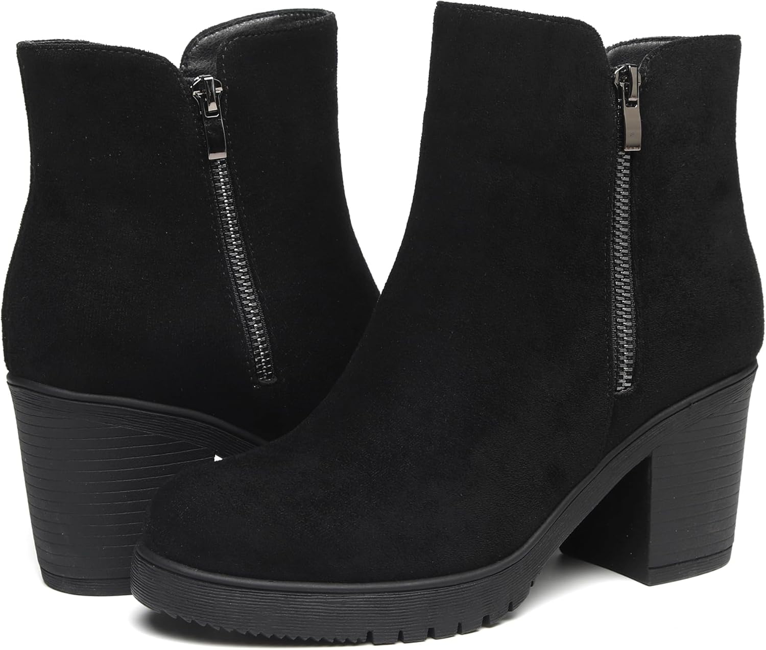 TYNDALL Women's Low Heel Platform Chunky Heel Ankle Boots Booties for Women - Image 4