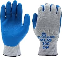 Vista 10 de SHOWA Atlas 300 Original 1994 Crinkle Grip Work Gloves,for Construction, Landscaping, Gardening, & Masonry