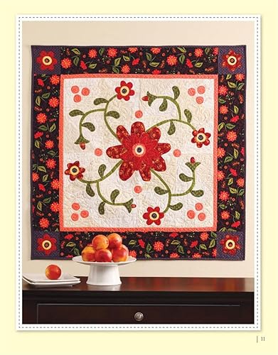 Miniatura 3 de Leisure Arts Applique A Garden - Libro de acolchado, libros de colcha, patrones de edredón para acolchado, patrones de acolchado, libros y patrones