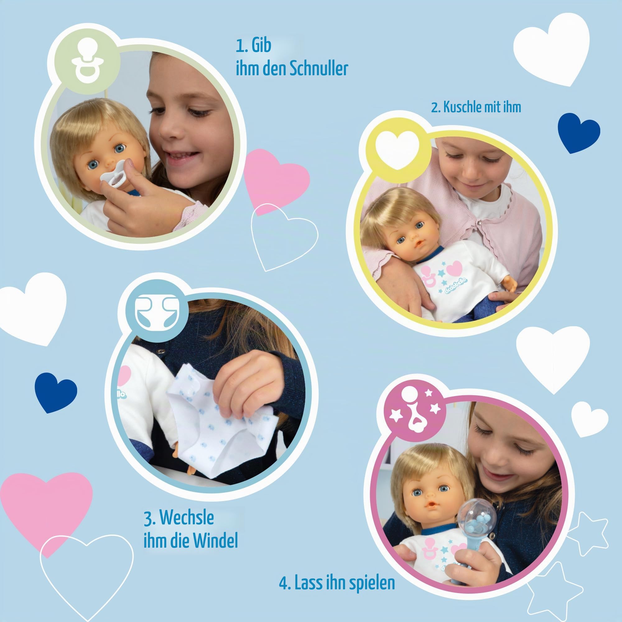 Cicciobello - Babyphone Der weiche 30 cm mit Monitor, um zu verstehen, was Sie brauchen, für Kinder ab 2 Jahren, Ccbd0000, Giochi Preziosi