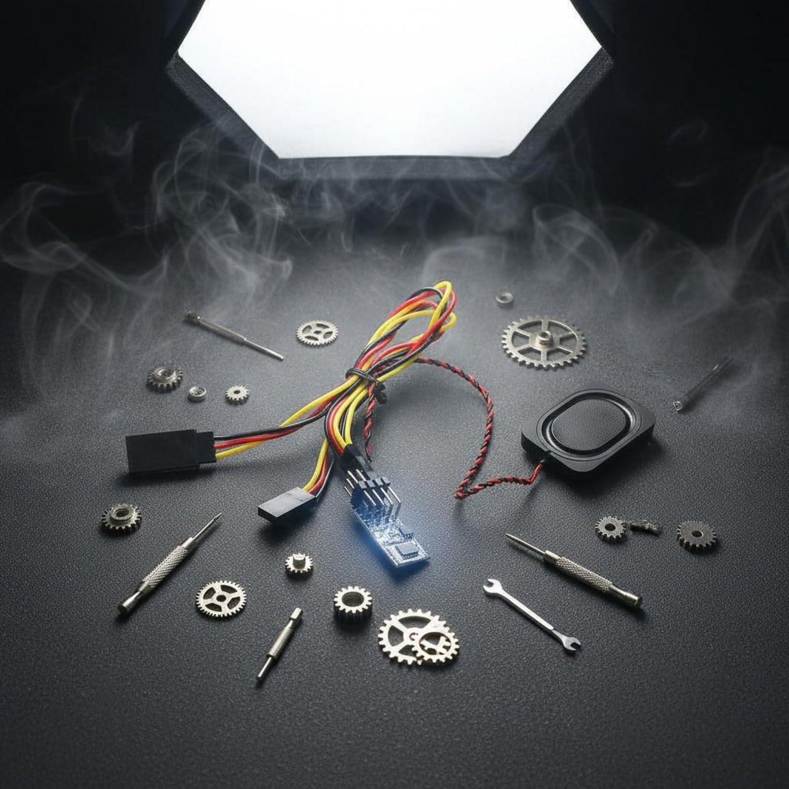Veicolo Elettrico Sonoro Intelligente per Auto RC Simulazione Motore Modulo Audio Piccolo Altoparlante Memoria Digitale Adatto Esposizione Camioncini, Versione Diesel