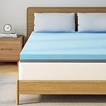 Maxzzz Pleine Mattress Topper,3 Inch Memory Mousse de design ventilée Queen Mattress Topper, gel de refroidissement infusé Swirl Mousse Pad pour le soulagement de la pression de la douleur au dos, certifié CertiPUR-US