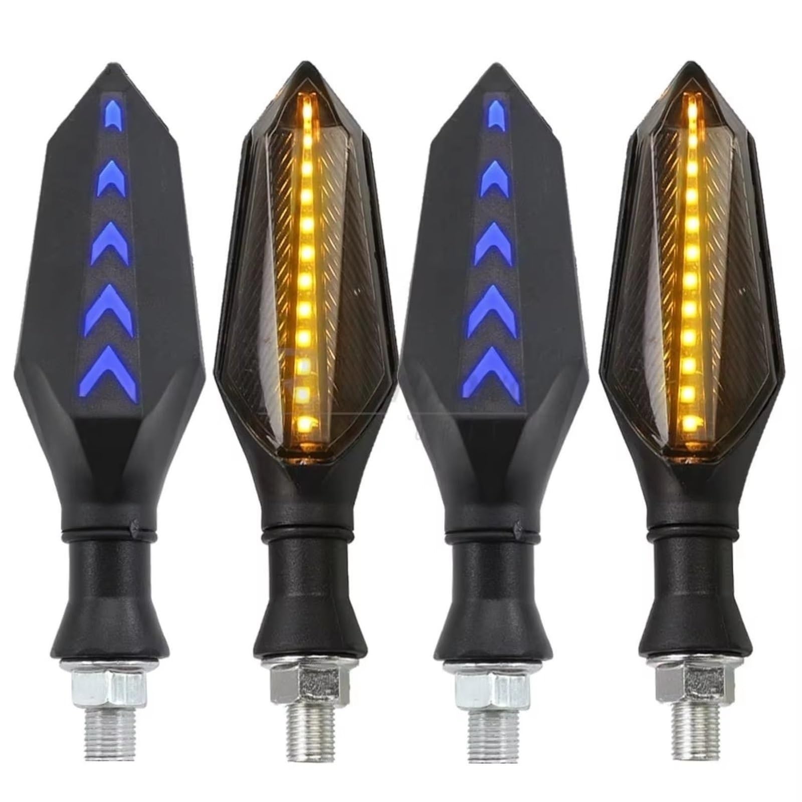 Per VF750C Per VF1000 Per VF1000R Per VF1000F Per VFR400 Universale Moto Indicatore Di Direzione Luce Lampeggiante Luci Lampeggianti Accessori Indicatori Moto(Blue,4piece)