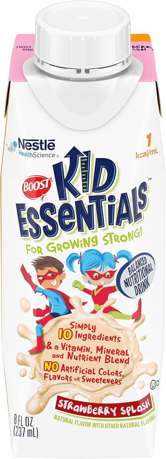 BOOST Kid Essentials 1.0, Strawberry Splash 24 x 8 fl oz Carton : Everything Else