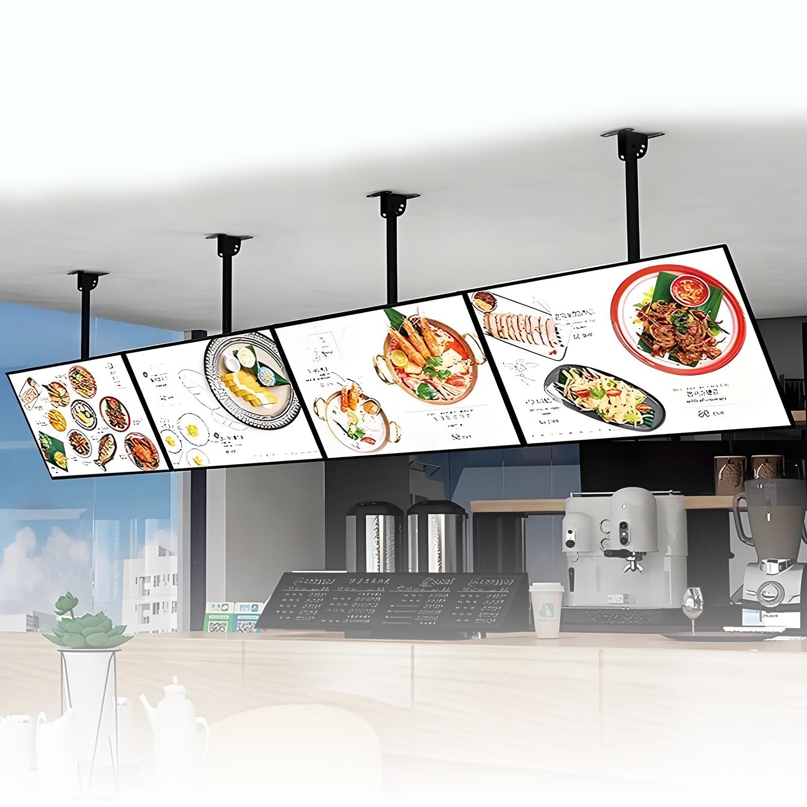 Podświetlana Kaseta Led Do Wyświetlania Menu – Regulowana Wysokość I Kąt, Wiele Opcji Montażu, Smukła Rama, Zestaw 3,4 Szt.,4pcs