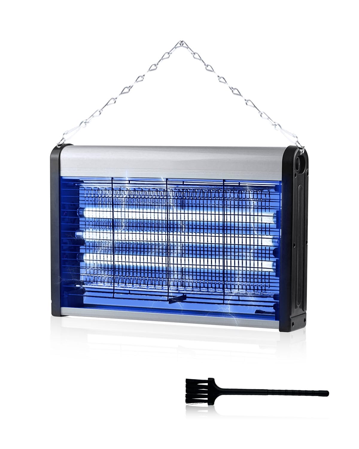 Insektenvernichter Elektrisch 3500V 30W UV Mückenlampe mit 3 UVA-Röhren Mückenfalle fängt Insekten Mücken Fliegen, Elektrische Fliegenfalle für Zuhause Büro, Garten, Doppelseitiges Hochspannungsgitter