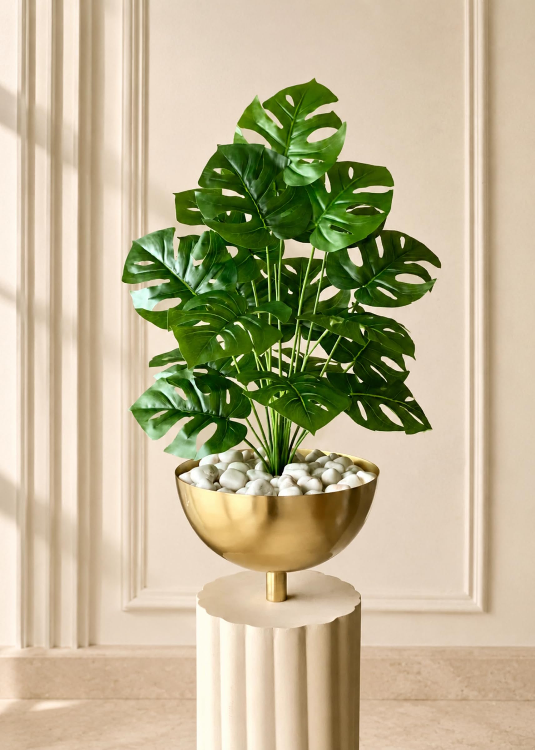 MASON HOME Artificial Botanic Monstera Plant - 2 Feet | Realistic Plant - Trees - Flowers | Indoor Tropical | Home - Shop - Office | Gifting - Décor - Ambience - Durable | No Maintenance 4