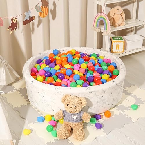 Miniatura 227 de STARBOLO Pelotas de estrella para niños pequeños, 100 unidades, estrellas de 2.55 pulgadas, sin ftalatos, sin BPA, no tóxicas, a prueba