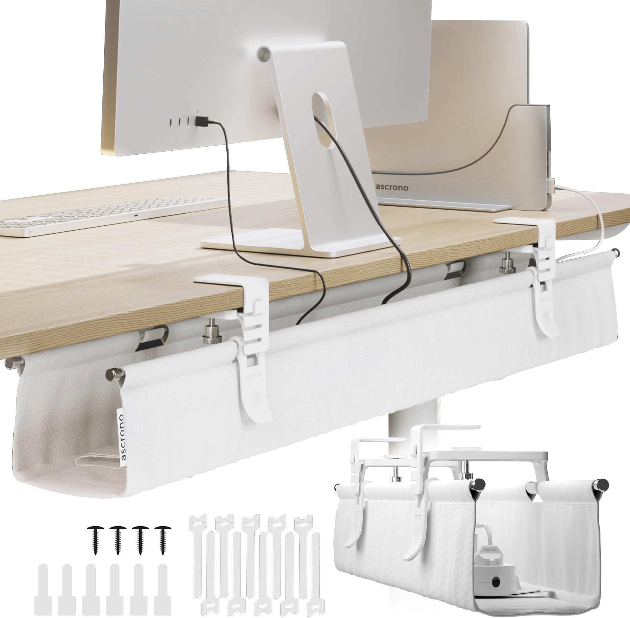 Standing Desk No Drill Under Desk Cable Management Tray Desk Wire Management India 699021