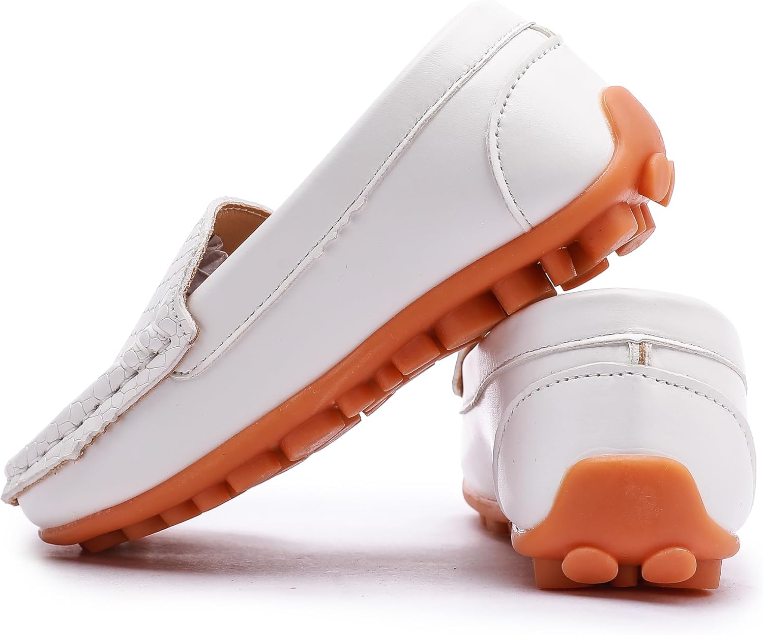 LONSOEN Toddler Little Kid Boys Girls Soft Slip On Loafers Dress Flat Shoes - Image 7