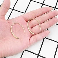 Vista 11 de Handmade Pull Through Earrings 925 Sterling Silver Earrings Hypoallergenic Open Hoops Drop Dangle Threader Earrings for Women Trendy Fashion