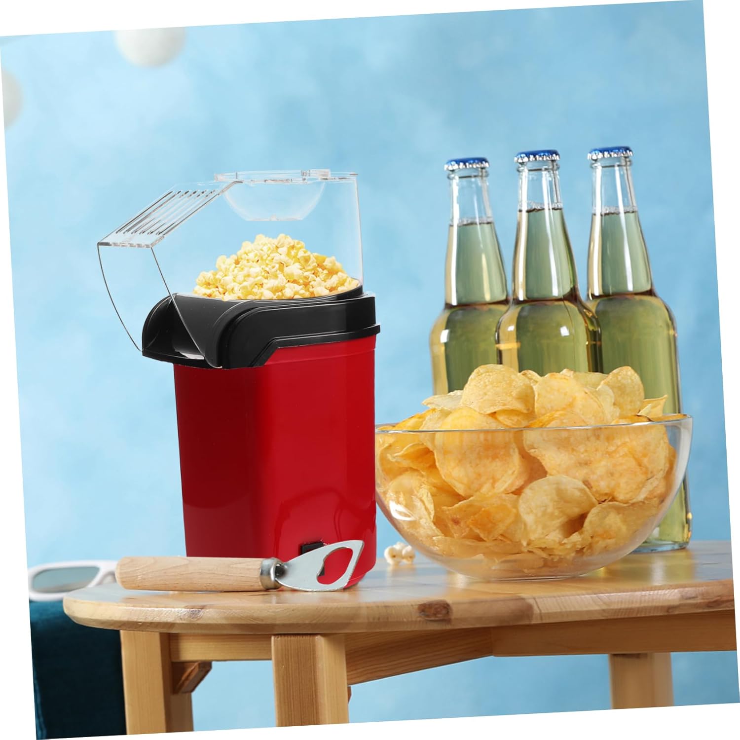 Gadpiparty Air Popcorn Makers Stylish Home Popcorn Machine Electric Hot Air Popper No Oil Easy Maintenance