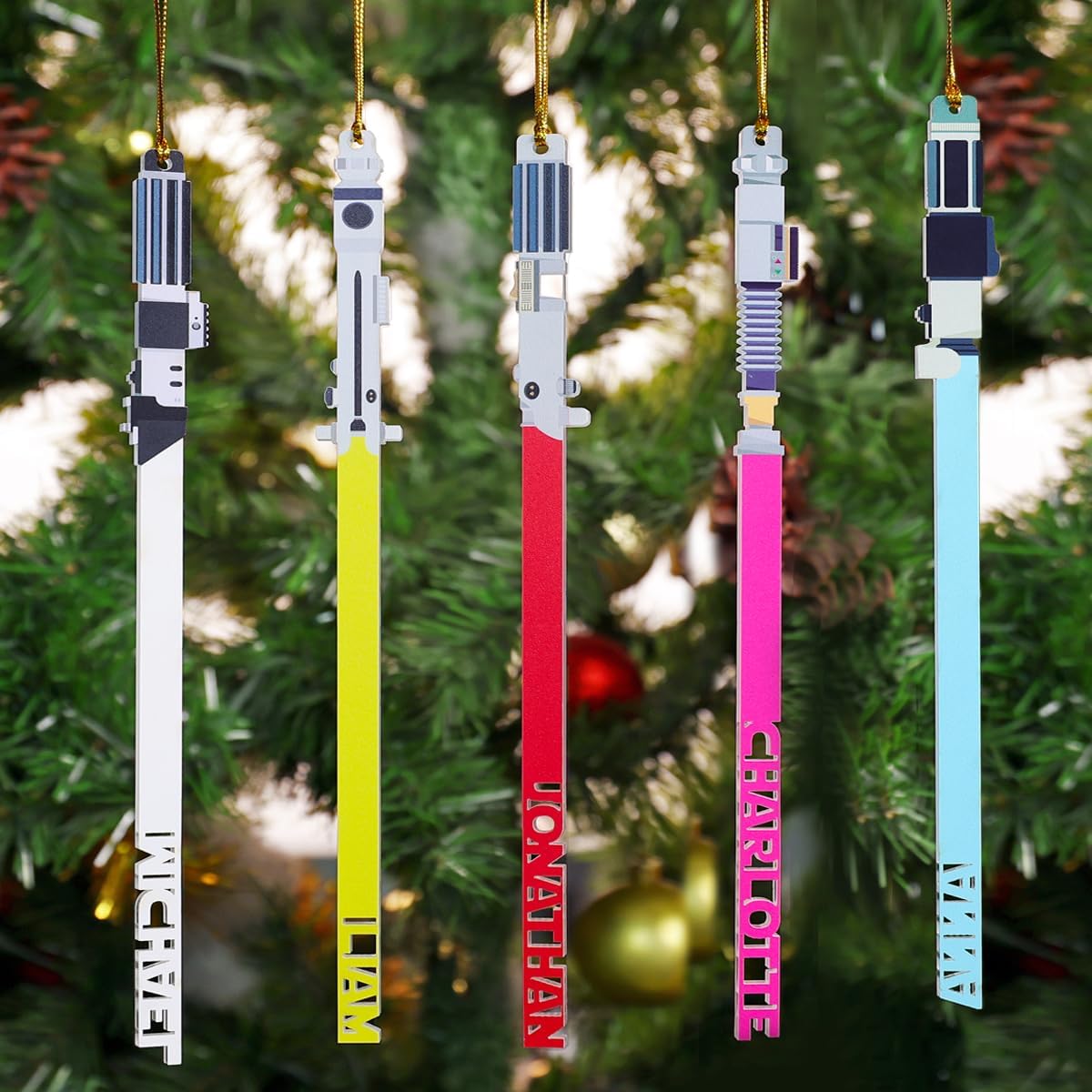 Custom Star Wars Lightsaber Ornament Personalized Light Saber Christmas Ornament