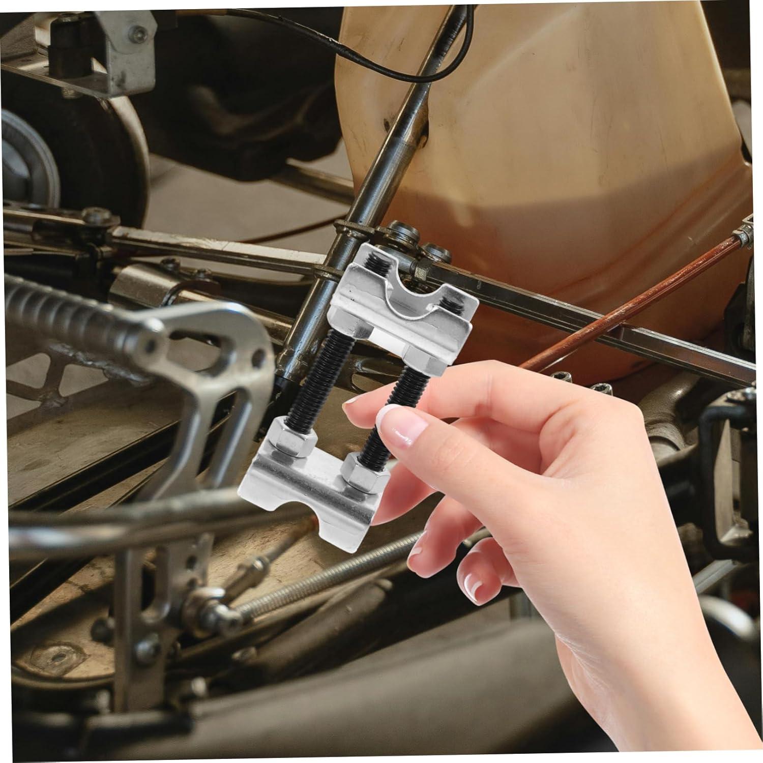 Ciieeo Adjustable Coil Spring Spacer Spring Spacer for Spreads Coil Mecpherson Compressor