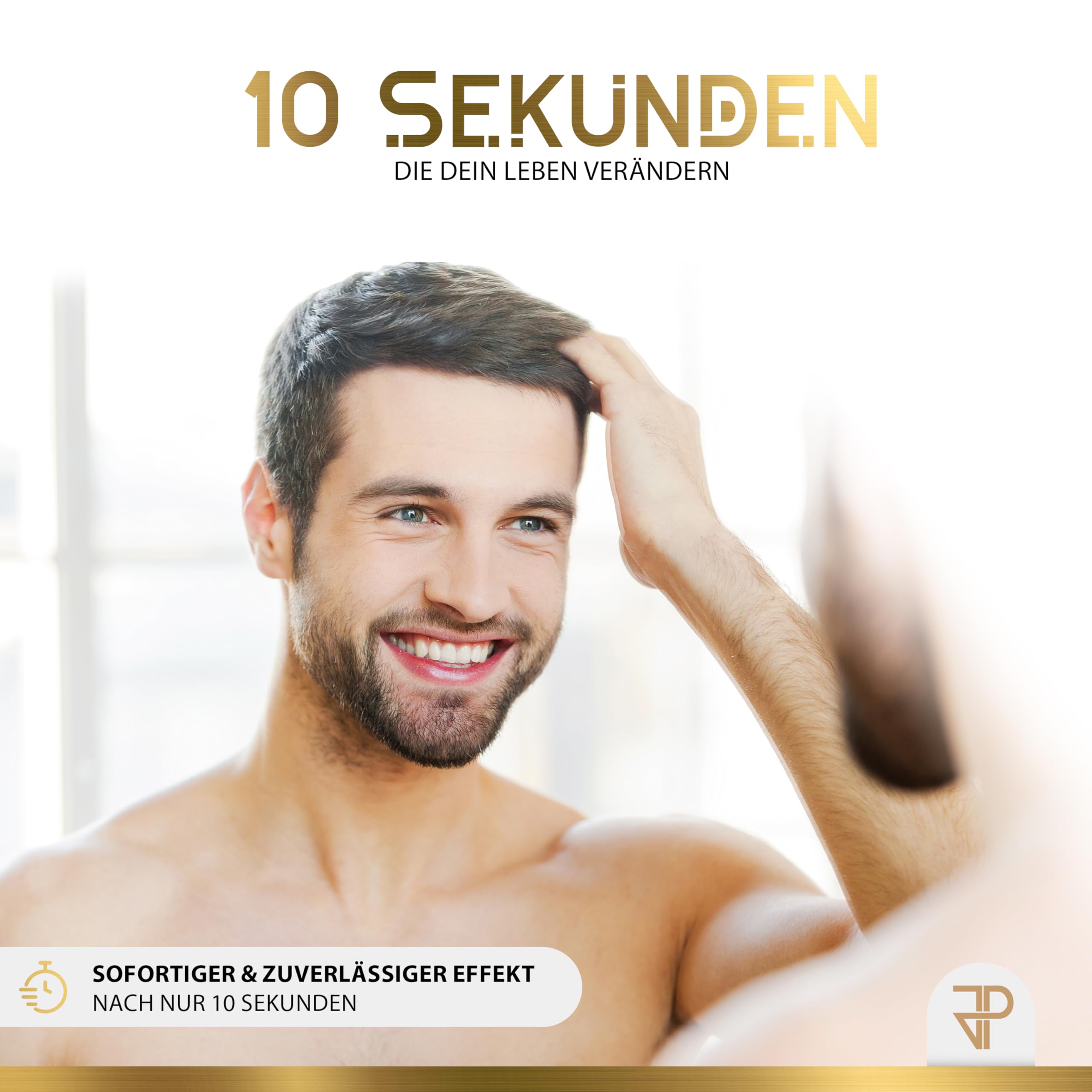 JP Confidence - Premium Streuhaar zur Haarverdichtung - Friseurqualität - 100% natürlich - Authentischer Look - für Männer & Frauen - Braun