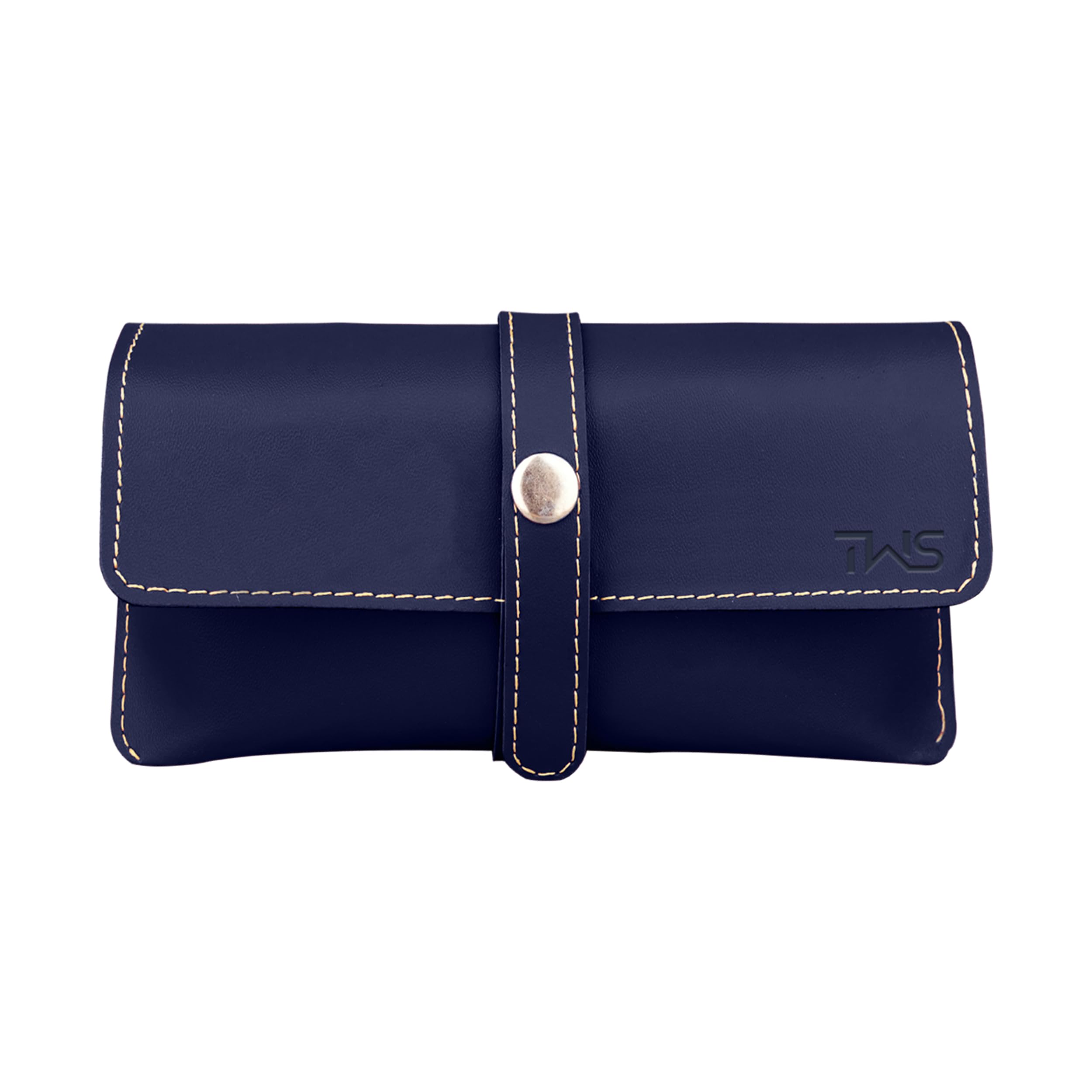 The Wallet Store Leather Eyewear Case for Men & Women Specs Cover - Blue