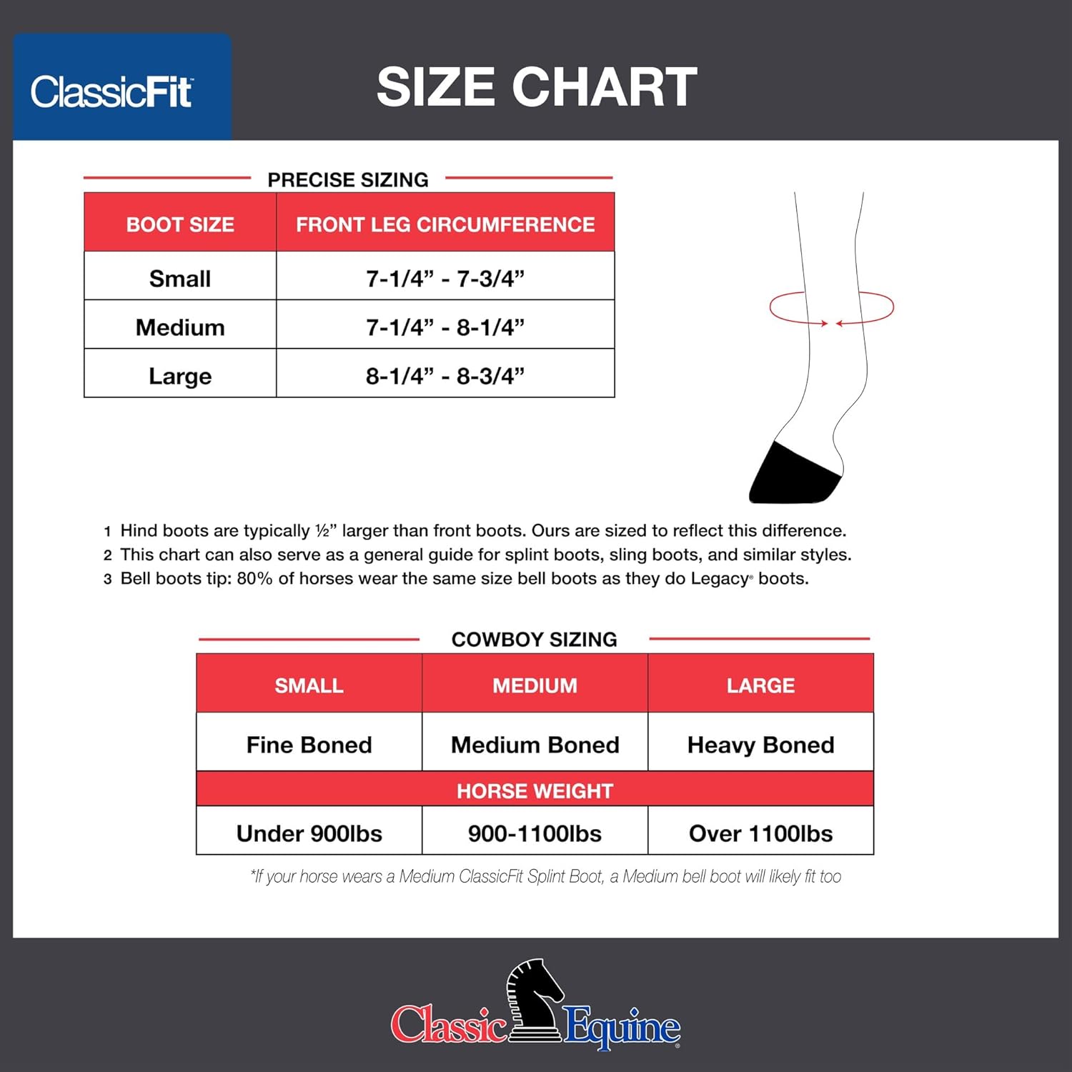 Classic Equine ClassicFit Sling Boots, Front