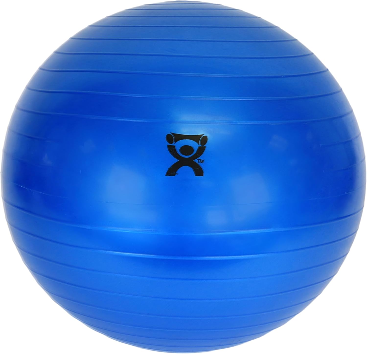 Cando 30-1800 Blue Non-Slip PVC Vinyl Inflatable Exercise Ball, 12″ Diameter, 300 lbs Weight Capacity