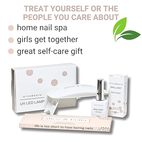 Miniatura 8 de Alice & Bella Brilliant - Capa superior de gel que no se limpia - Curado rápido con cualquier lámpara de luz UV - Capa superior transparente para
