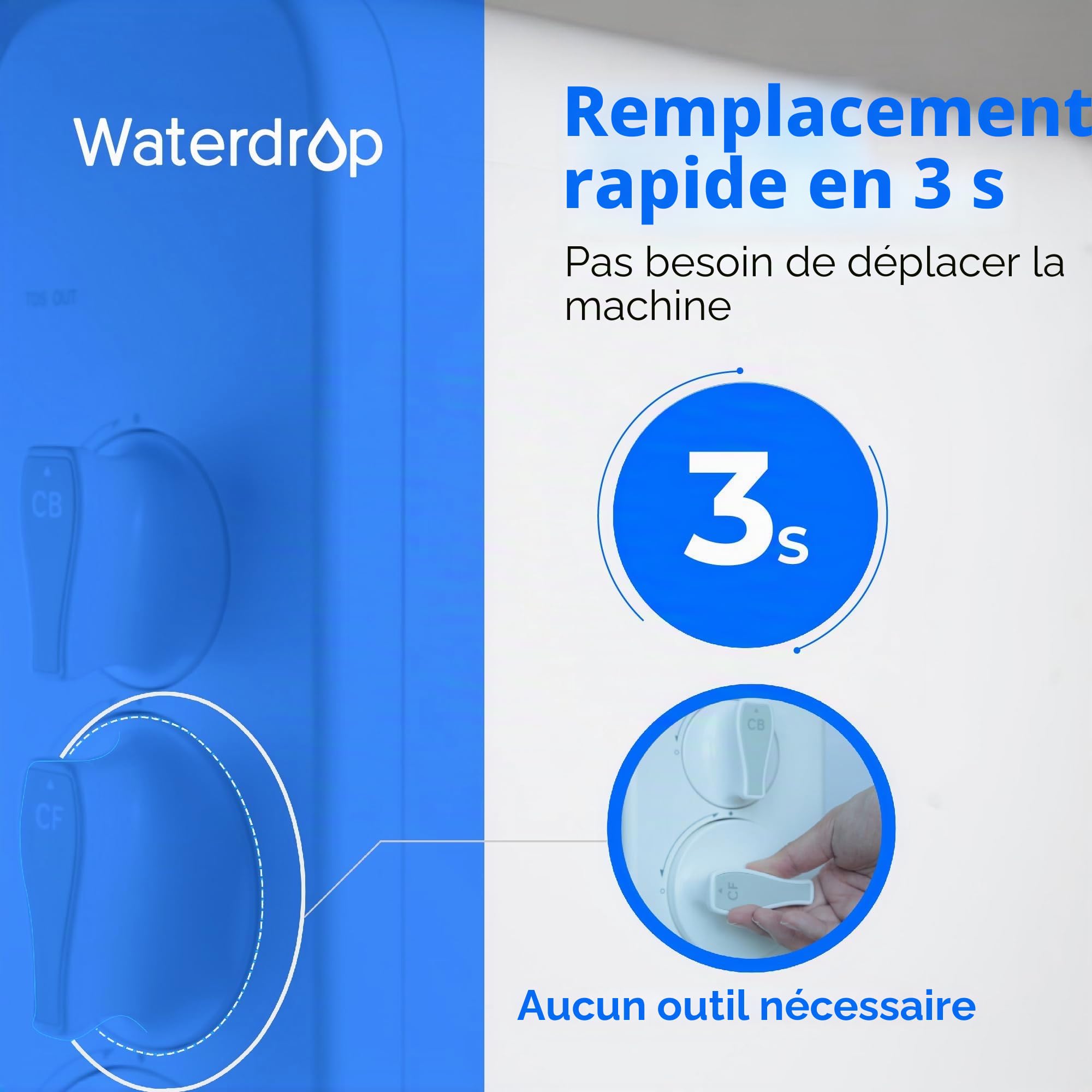 Waterdrop G3-N2RO Filtre pour Système RO G3-W 400 GPD