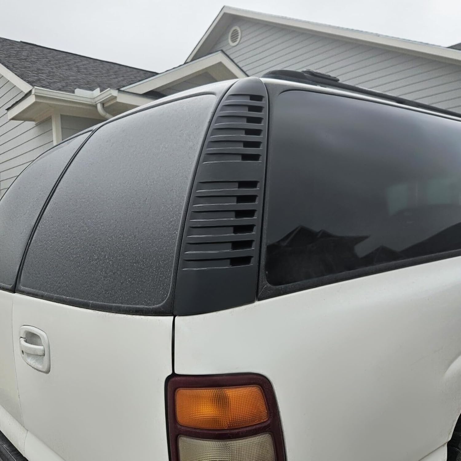 KUAFU Rear D-Pillar Molding Trim Compatible with 2000-2006 Chevy Chevrolet Tahoe Suburban Yukon Applique Pair Quarter Panel Replacement for 15764012 15765114