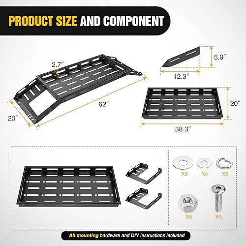 Miniatura 2 de Nilight Bandeja de almacenamiento interior para maletero trasero, bandeja de almacenamiento interior para Wrangler JK JKU y JL JLU Unlimited de 4