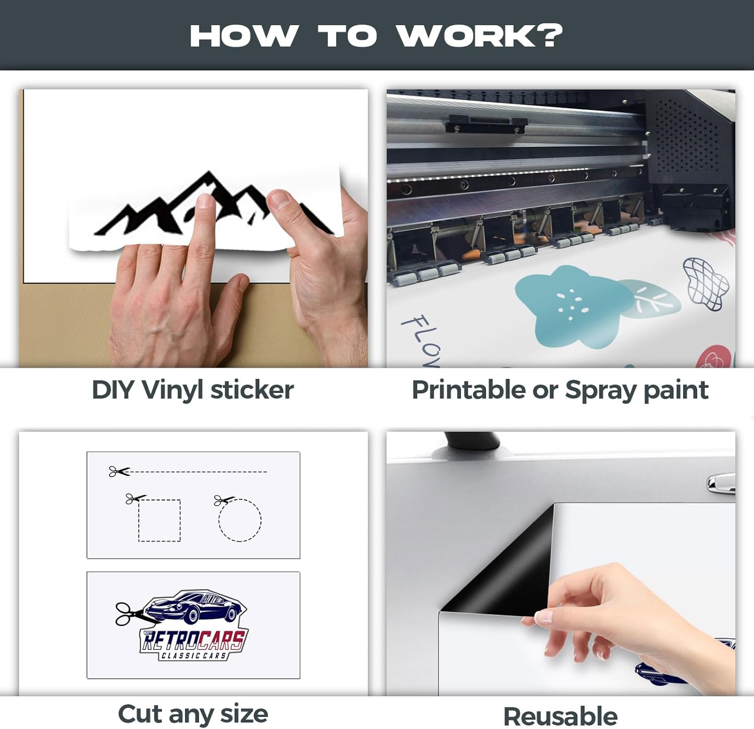 CUHIOY Blank Magnetic Sheets for Car -2 Pack 18"x12" Strong Magnet Stickers with 40 Mils, Flexible Automotive Magnet for Advertising Business and Company Logos (for HOA) Prevent Car Scratches & Dents