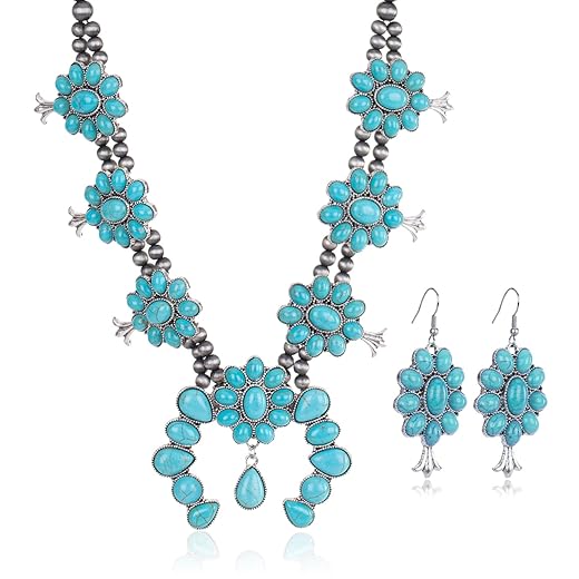Rustic Couture's Western Jewelry Set for Women Cowgirl Vintage Western Necklace Earring