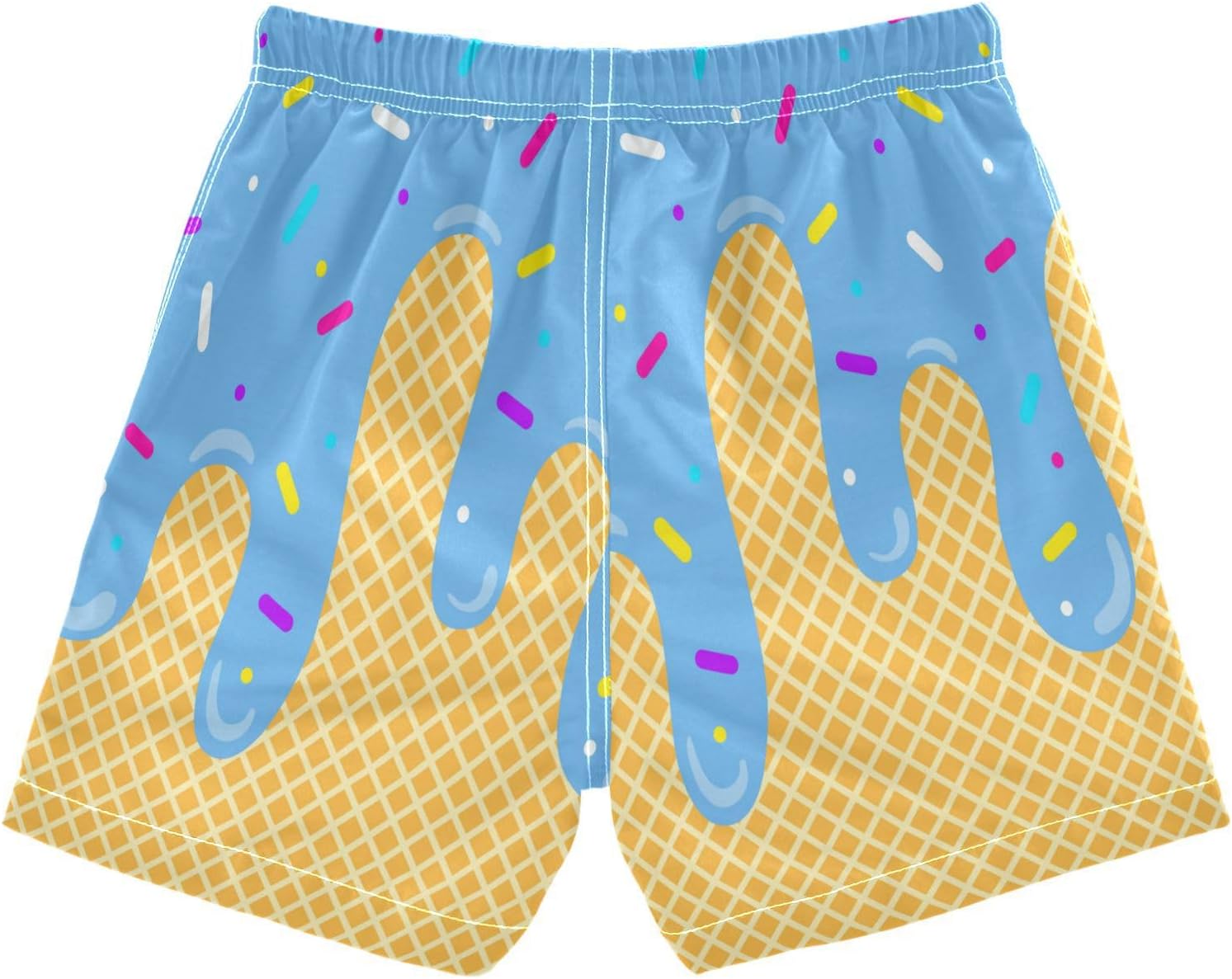 Ice Cream Boy Swim Trunks Waffle Or Cone Quick Dry Bathing Suit Swimsuit,Toddler Beach Board Shorts 2-16Years - Image 2