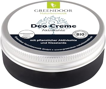 GREENDOOR Crème Déodorante Détox au Charbon Actif & Babassu