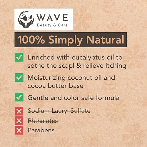 Miniatura 7 de Wave - Barra de champú de aceite de eucalipto, hidratante y hecha a mano, barra vegana para cabello brillante, natural, orgánico y sin OMG para