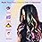 TOFAFA Colored Hair Extensions Curly Wavy Accessories for Girls Women,Multi-colors Party Highlights Clip in Synthetic Rainbow Hairpiece for Kids Christmas Favors Gift(22 PCS Colorful)