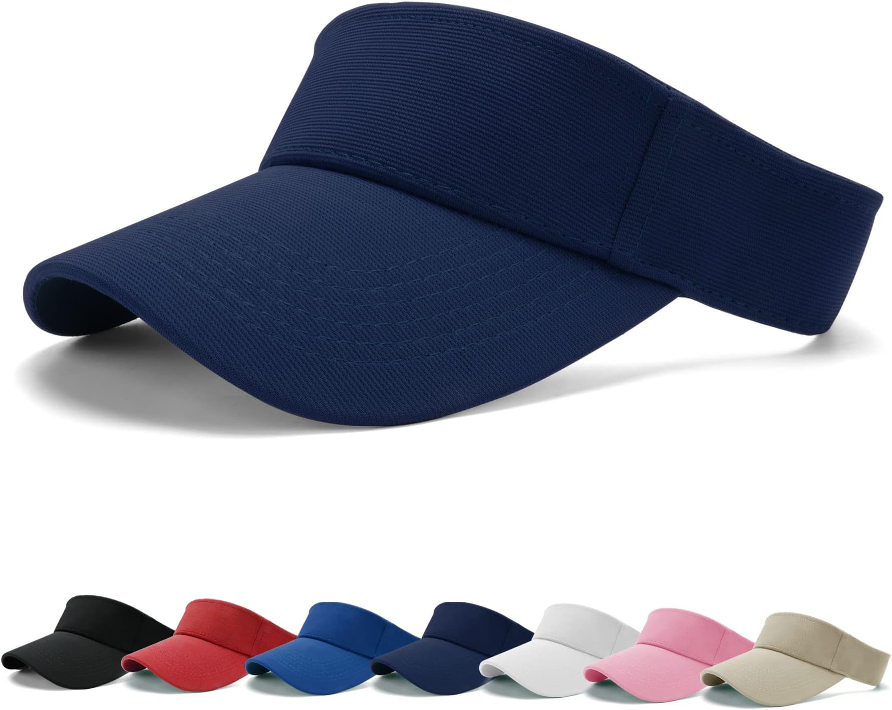 Sun Visor Cap - Women Ponytail Baseball Cap, Sport Outdoor Plain Visor Hat, Adjustable Twill Golf Tennis Hats