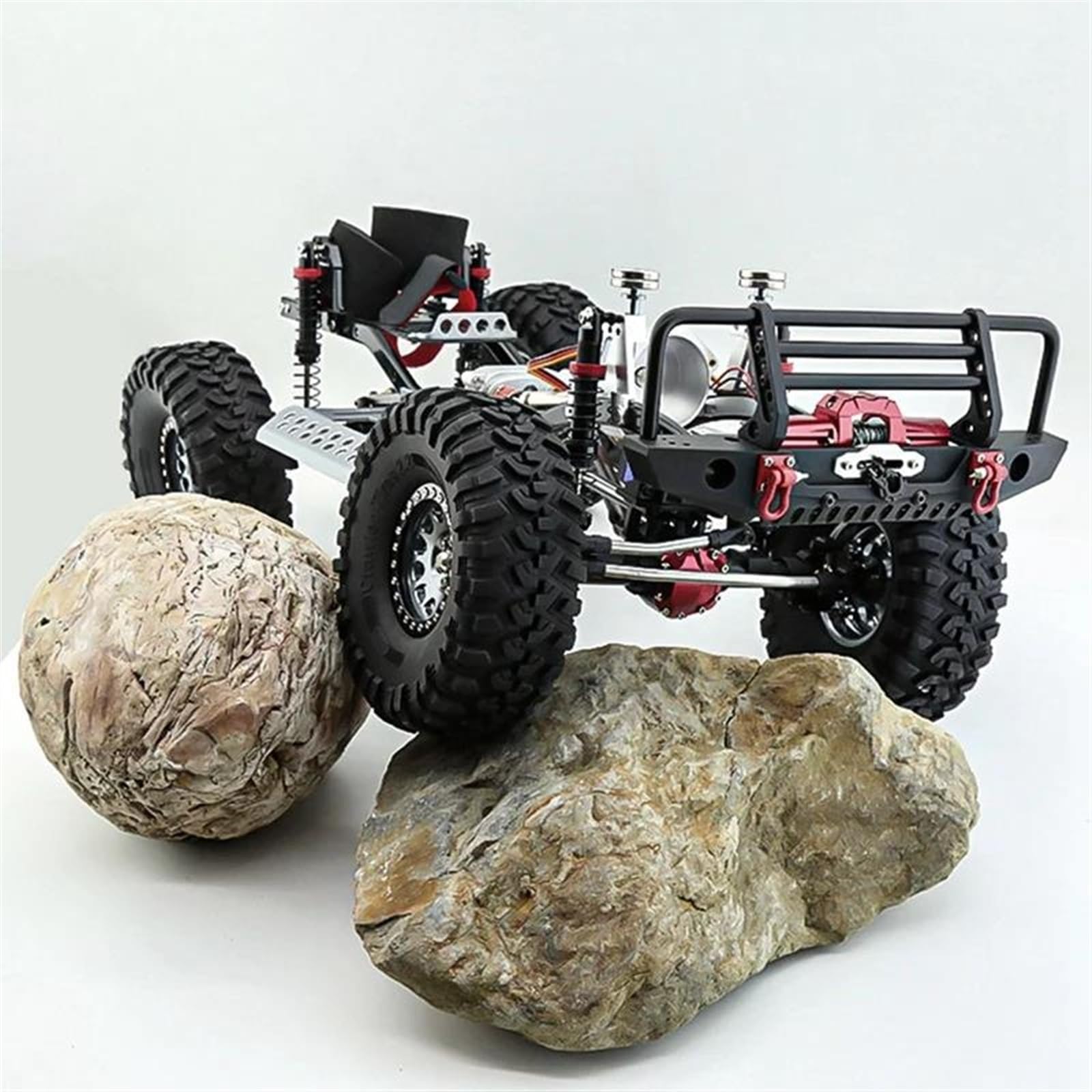 RC Car Pneumatico Ruota Compatibile con Assiale per SCX10 RR10 per Wraith per Traxxas TRX4 TRX6 4 Pezzi 130 Mm 2.2 Pneumatici in Gomma per Ruote per 1/10 RC Crawler Car