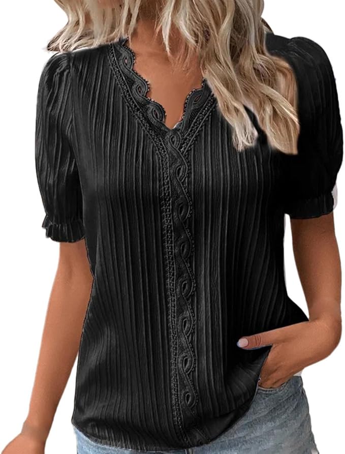 Lucerna | Women'S V-Neck Blouse In Plain Colors main image 1