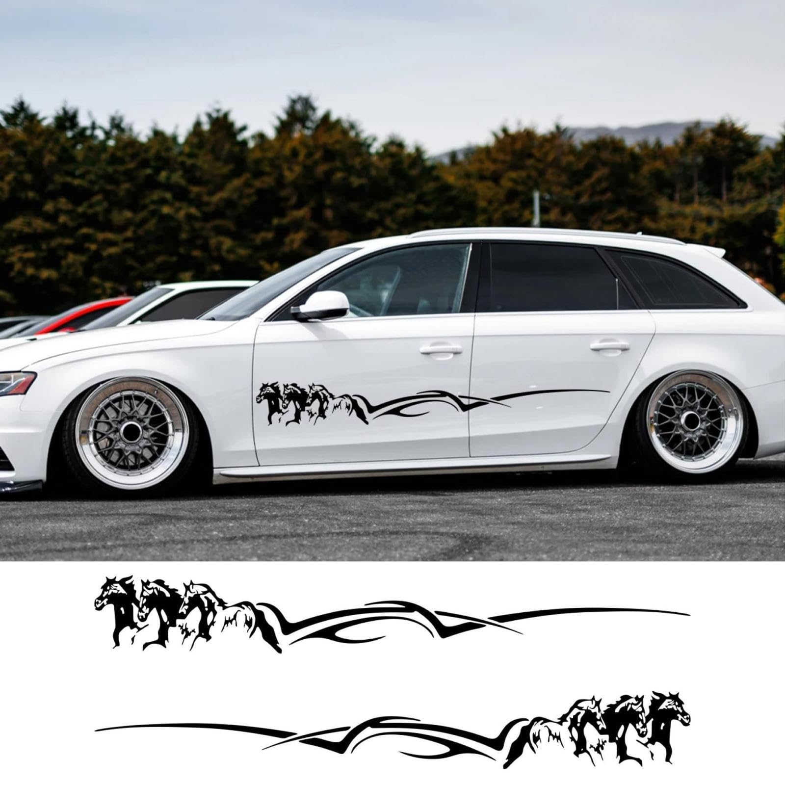 Adesivi Auto per Audi, per BMW, per Ford, Adesivo in Vinile con Silhouette di Testa di Cavallo per Auto