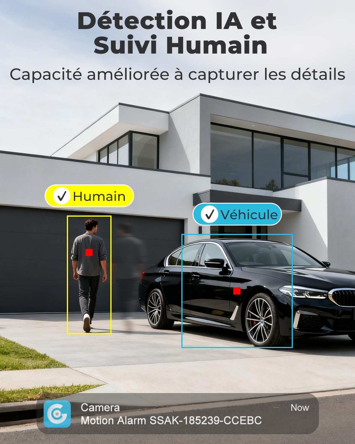 GENBOLT 4K WiFi Caméra Surveillance Extérieur,8MP Dual Lens Camera CCTV IP