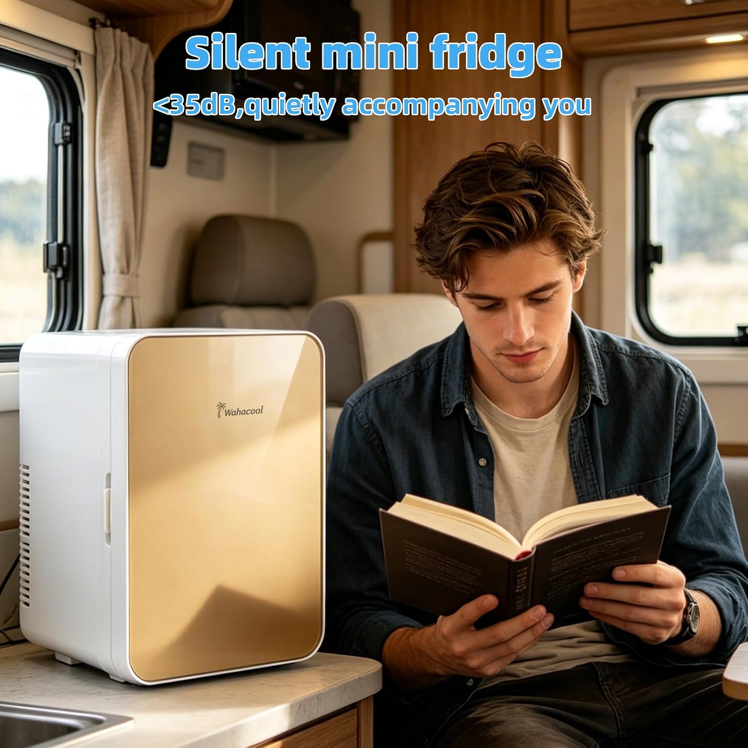 Mini Fridge, 10L Portable Personal Refrigerator - Cooler and Warmer, Ideal for Car Use and for Skin Care, Cosmetics, Beverage, Food,Great for Bedroom, Office, Dorm