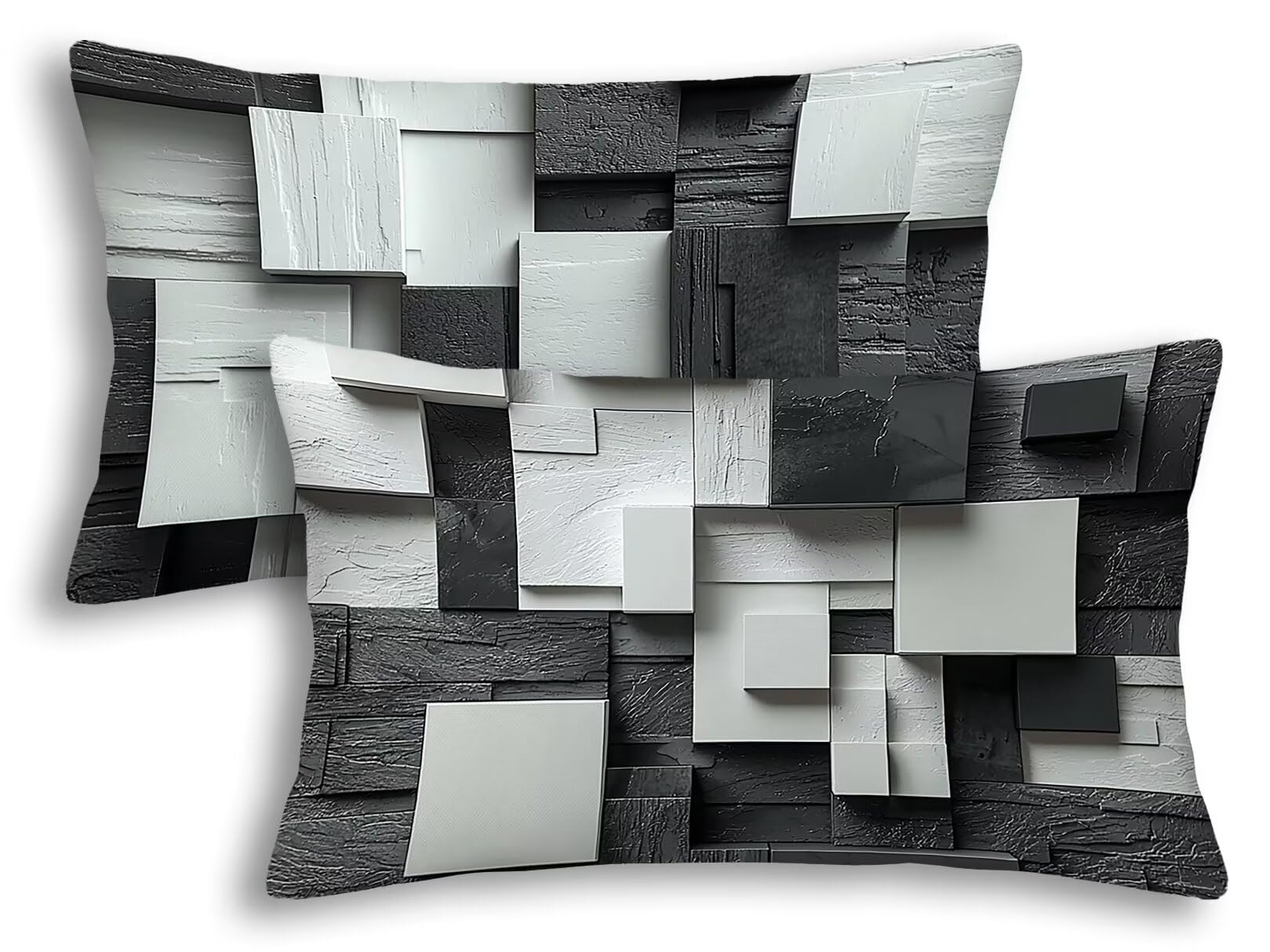 Housse coussin imperméable 50x80cm déperlante double face pour terrasse
