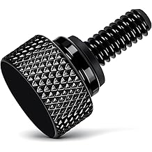 Black Stainless Seat Bolt Screw 1/4"-20 Thread Compatible with Harley Davidson 1996-2025, Aunseek