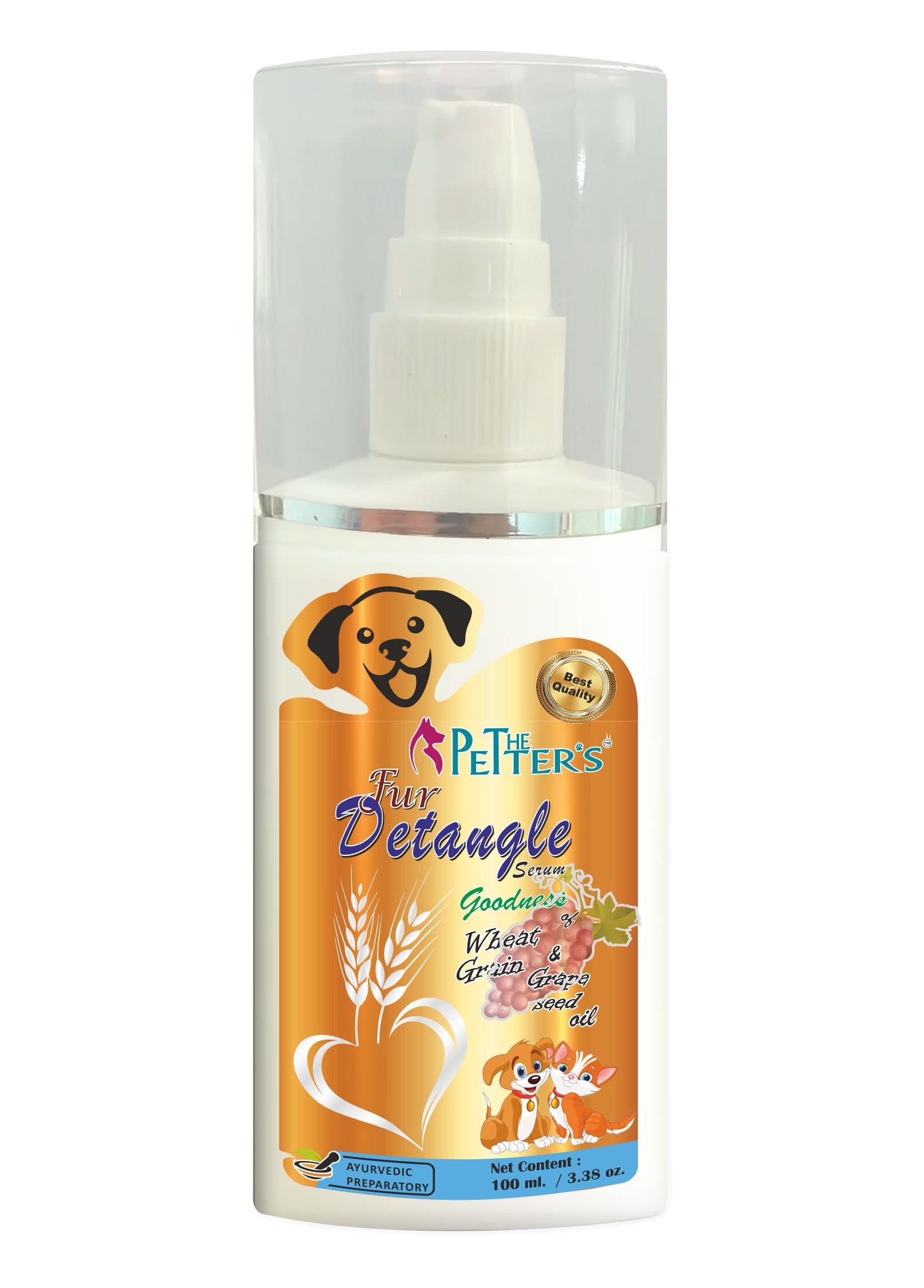 Fur Detangle Serum | Dog Hair Serum (The Petters) | for Soft, Silky & Shiny Coat | 100 ml | pet Hair serum | Wheat & Grape Hair serum | Pack of 1 | All Dogs serum (B0BBMJRPM3) Amazon Price History, Amazon Price Tracker