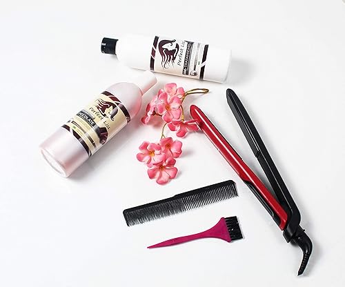 Miniatura 7 de Perfect LISS BROWN - Sistema de alisado de queratina con champú de limpieza profunda tratamiento afro extra rebelde cuidado del cabello dañado KIT