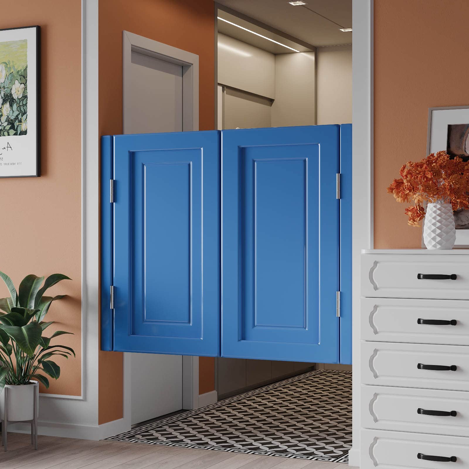 Buy Cafe Swinging Doors Indoor Solid Wood Saloon Swing Door,Partition