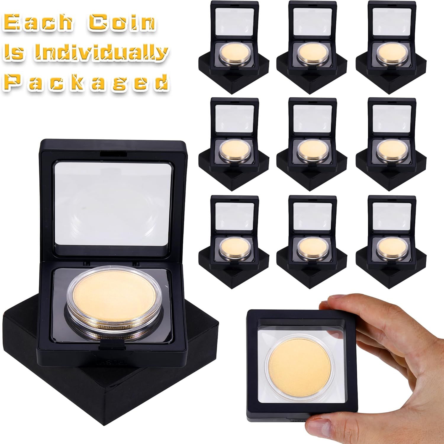 10PCS Personalized Custom Challenge Coin, Bulk Customized Logo Photo Text Coin, Wholesale Decision Token for Sport Club Members Events, Premium Metal Pocket Hug Token, Commemorative Coins