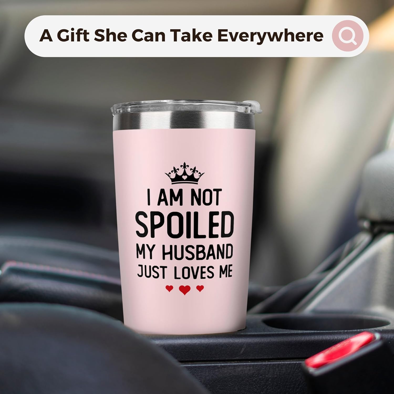 Gifts for Wife from Husband - Wife Gifts - Wedding Anniversary for Women, Birthday, Mothers Day, Christmas Gift for Her - Romantic Gift for Her - 20 Oz Pink Tumbler - Image 8