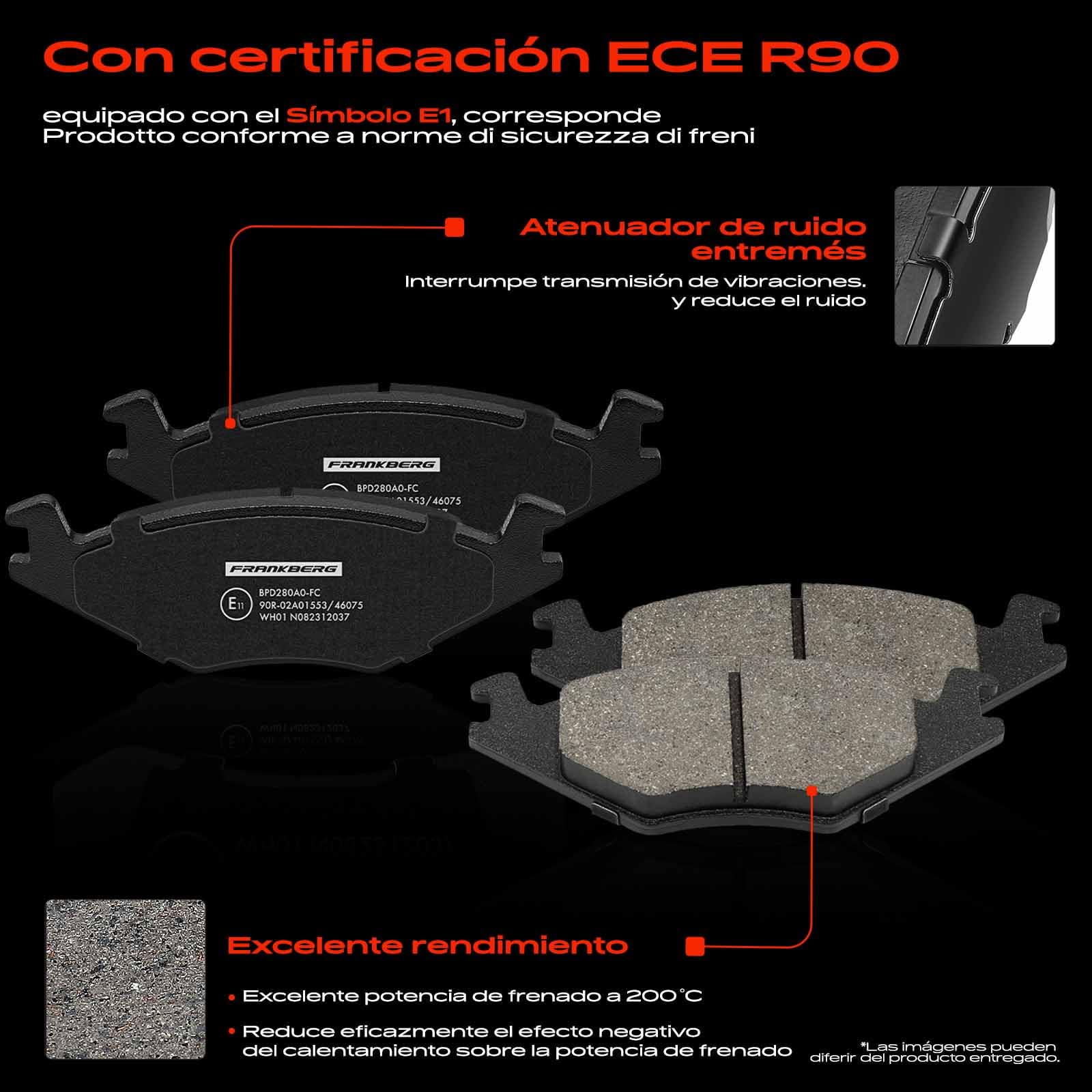 Frankberg Juego de frenos delantero y trasero 321615301B | Compatible con: P.a.s.s.a.t 32B, J.e.t.t.a II 165 19E 1G2, P.a.s.s.a.t Sedán 32B, Polo Coupé 80 86C, S.C.I.R.O.C.C.O 53B
