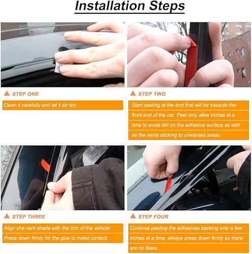 Miniatura 7 de Viseras de ventana de protección contra el sol y la lluvia, deflector de viento compatible con Jeep Wrangler JK 07-18 de 2 puertas, 2 piezas, 92328