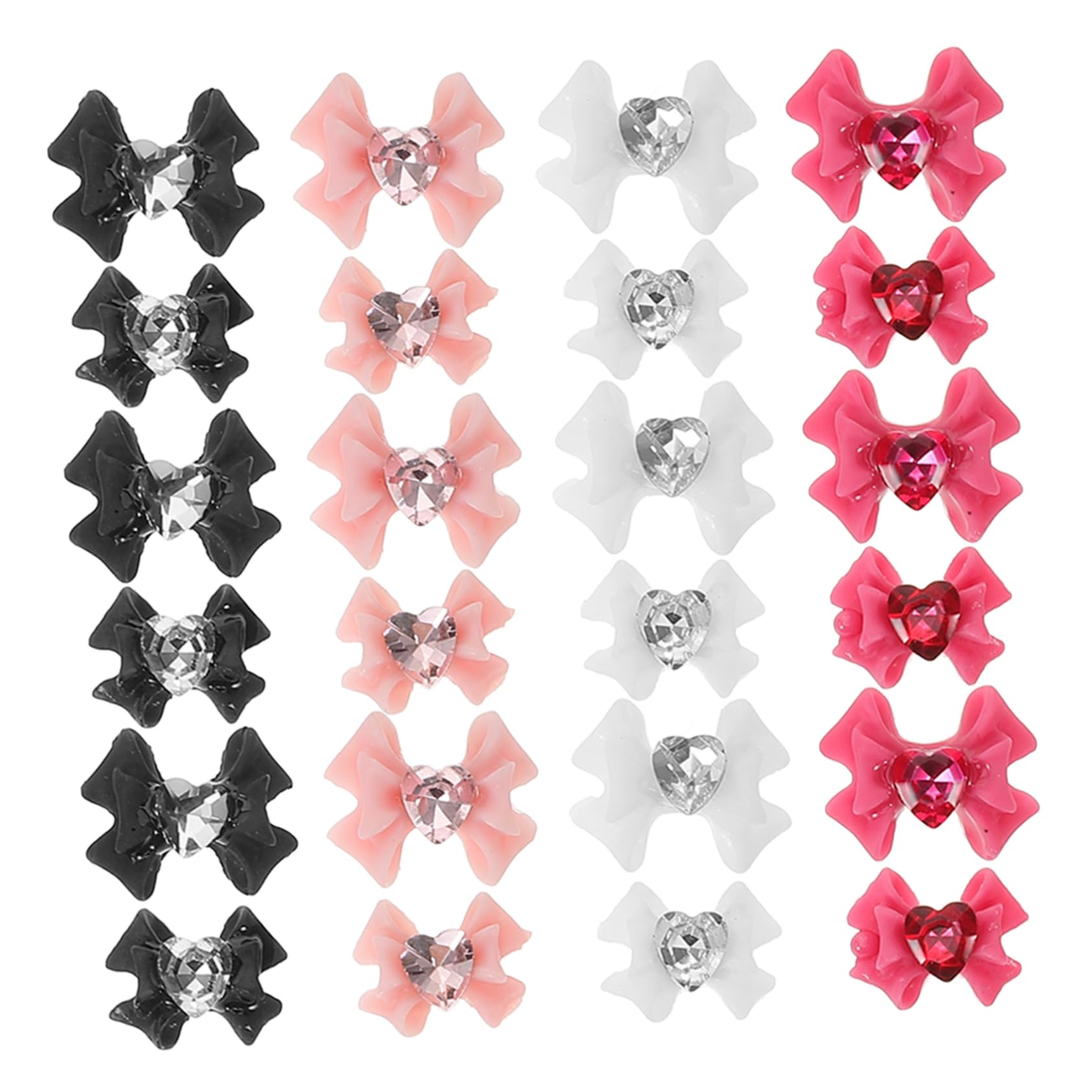 Beaupretty 200piezas Adornos De Uñas Lazo De Accesorios Para Manicura Decoración De Uñas Elegantes Para Fiestas y Celebraciones