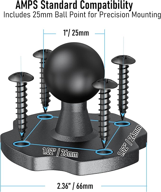 Soporte de tablet para vehículo pesado con base perforada miniatura 7